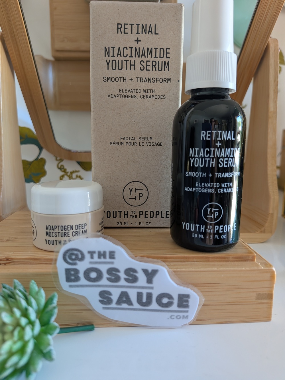 Youth To The People Retinal Niacinamide Serum + Adaptogen Cream Duo NWT